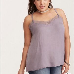 Torrid Satin Lace Trim Cami